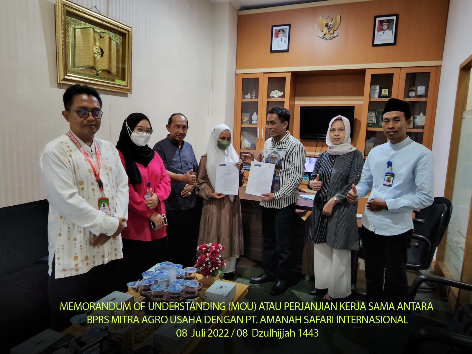 MEMORANDUM OF UNDERSTANDING (MOU) ATAU PERJANJIAN KERJA SAMA ANTARA BPRS MITRA AGRO USAHA DENGAN PT. AMANAH SAFARI INTERNASIONAL