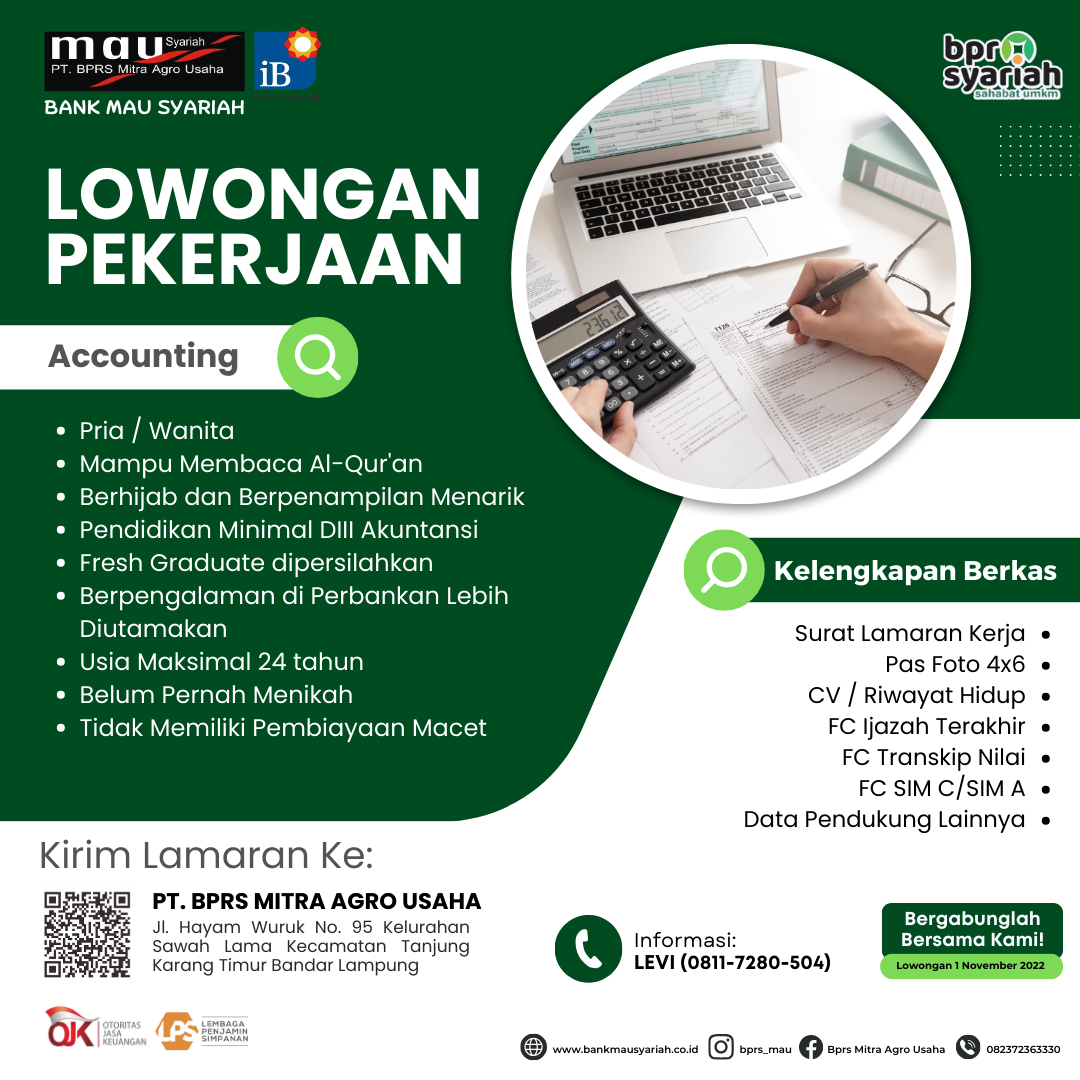 LOWONGAN ACCOUNTING NOVEMBER 2023
